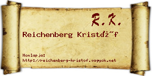 Reichenberg Kristóf névjegykártya
