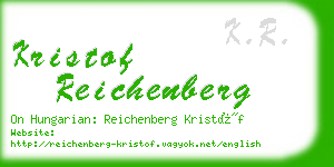 kristof reichenberg business card